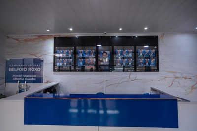 RECEPÇÃO - VISÃO CENTRAL E GALERIA DOS VEREADORES