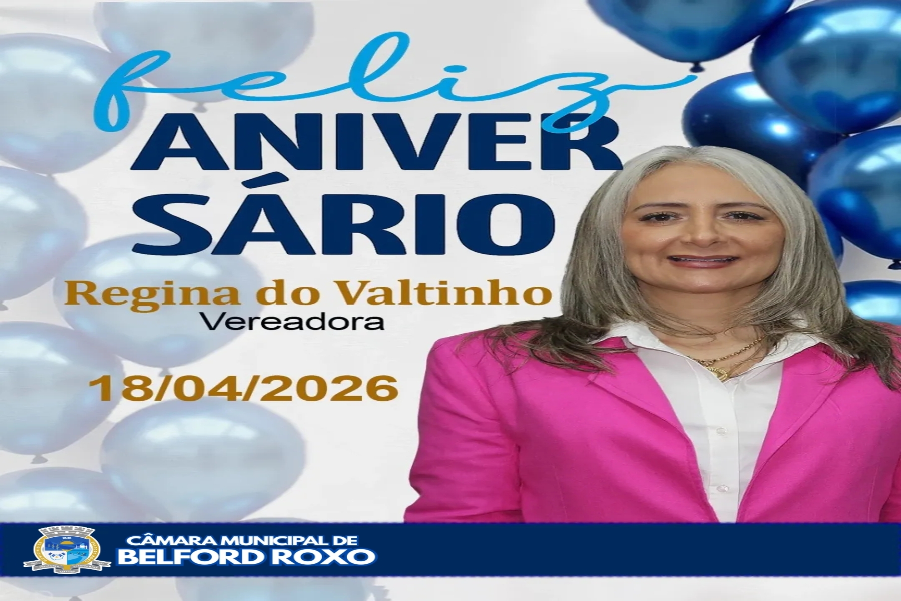 Parabéns, Vereadora Regina do Valtinho!
